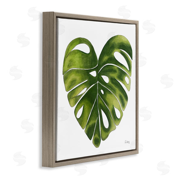 Stupell Industries Ale Saiz Studio | Chic Green Monstera House Plant Leaf Botanical Wall Art