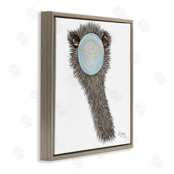 Stupell Industries Ale Saiz Studio | Funny Ostrich Blowing Bubblegum Wall Art