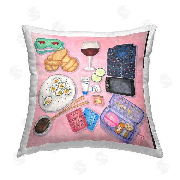 stupell industries Ale Saiz Studio | Girls Night In Printed Throw Pillow