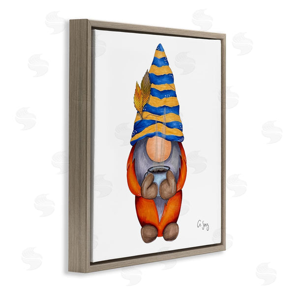 Stupell Industries Ale Saiz Studio | Gnome Steaming Coffee Cup Drink Wall Art