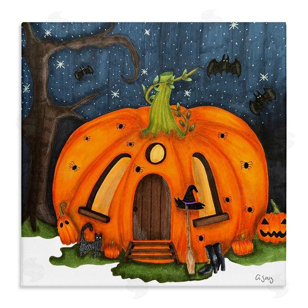 stupell industries Ale Saiz Studio | Pumpkin House In Woods Wall Art