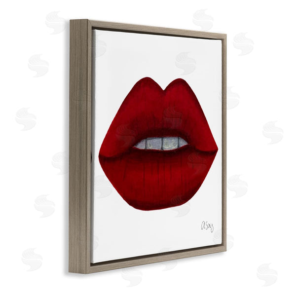Stupell Industries Ale Saiz Studio | Red Lips On White Wall Art