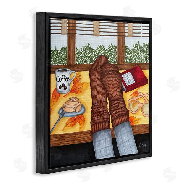 Stupell Industries Ale Saiz Studio | Resting Feet Autumn Cozy Coffee Wall Art