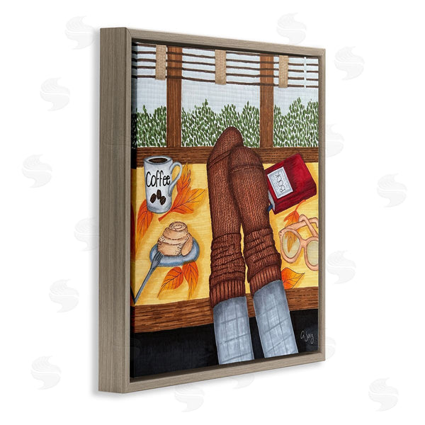 Stupell Industries Ale Saiz Studio | Resting Feet Autumn Cozy Coffee Wall Art