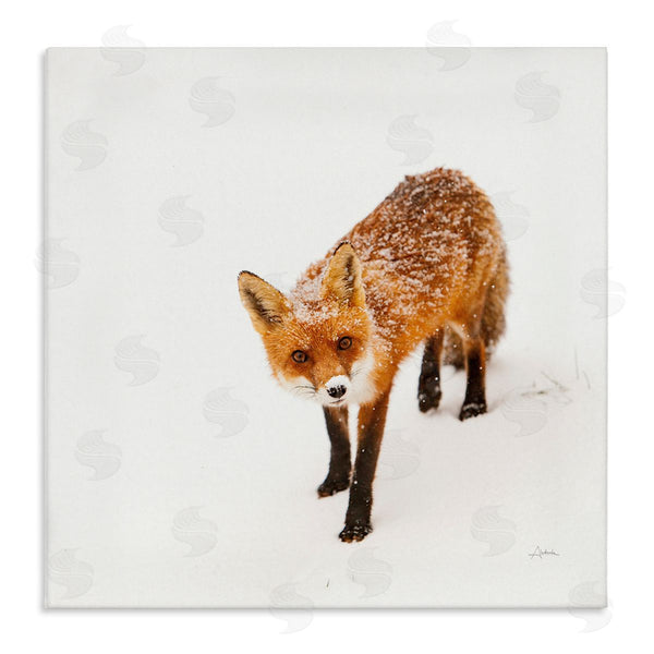 stupell industries Aledanda | Fox Stepping Snowy Landscape Wall Art