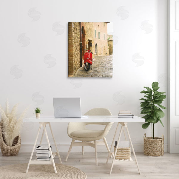 Stupell Industries Aledanda | Red Moped In City Wall Art