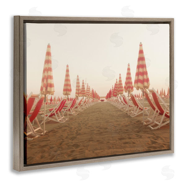 Stupell Industries Aledanda | Symmetric Beach Chairs On Sand