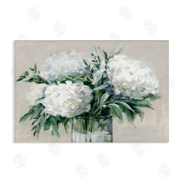 stupell industries Alex Black | Full Hydrangeas in White Wall Art