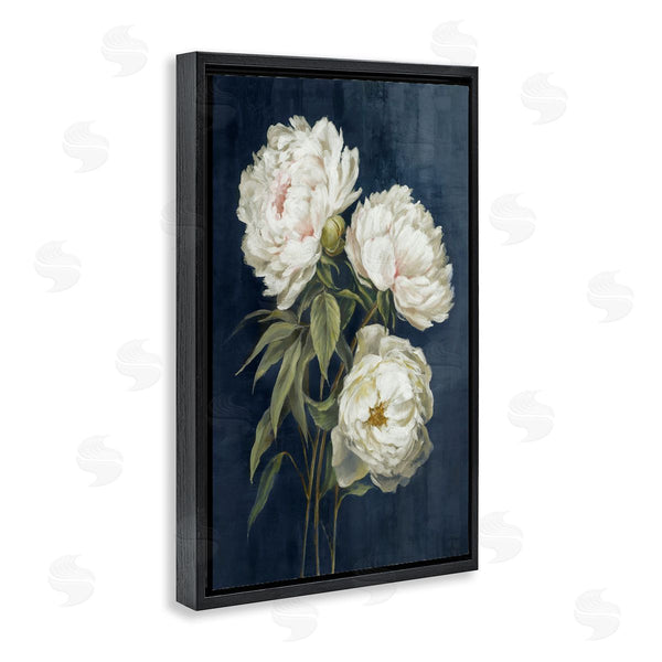 Stupell Industries Alex Black | White Blossoms On Blue