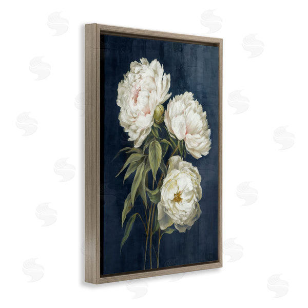 Stupell Industries Alex Black | White Blossoms On Blue