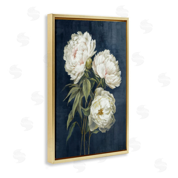 Stupell Industries Alex Black | White Blossoms On Blue