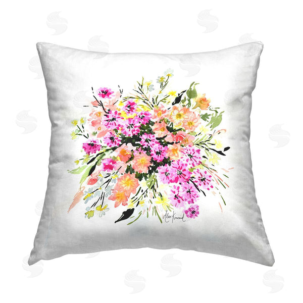 stupell industries Alexandria Gilbert Kincaid | Assorted Cottage Blossoms Printed Throw Pillow