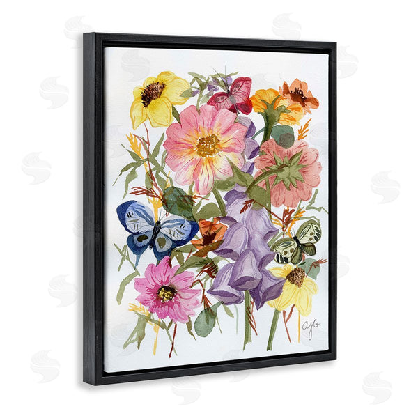 Stupell Industries Alexandria Gilbert Kincaid | Mixed Florals & Butterflies Wall Art