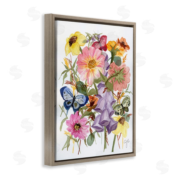 Stupell Industries Alexandria Gilbert Kincaid | Mixed Florals & Butterflies Wall Art