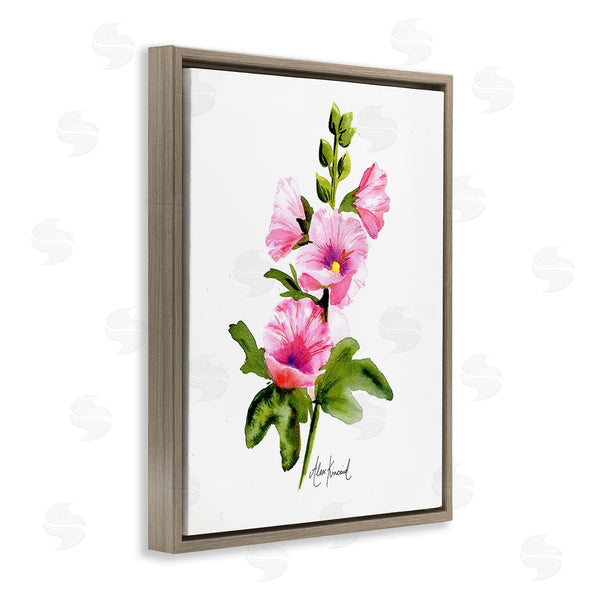 Stupell Industries Alexandria Gilbert Kincaid | Pink Hollyhock Blooms Wall Art