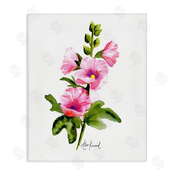 stupell industries Alexandria Gilbert Kincaid | Pink Hollyhock Blooms Wall Art