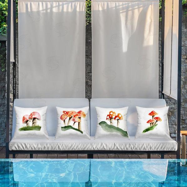 Stupell Industries Alexandria Gilbert Kincaid | Red Forest Mushrooms Printed Throw Pillow Set