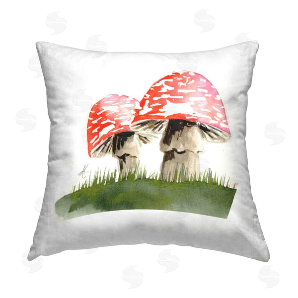 stupell industries Alexandria Gilbert Kincaid | Red Mushroom Pair Printed Throw Pillow