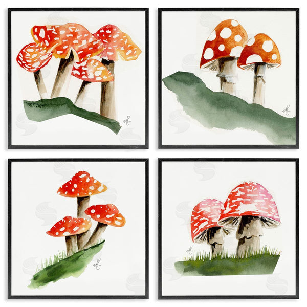 Stupell Industries Alexandria Gilbert Kincaid | Red Spotted Mushrooms Wall Art