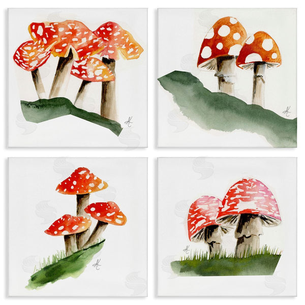 stupell industries Alexandria Gilbert Kincaid | Red Spotted Mushrooms Wall Art