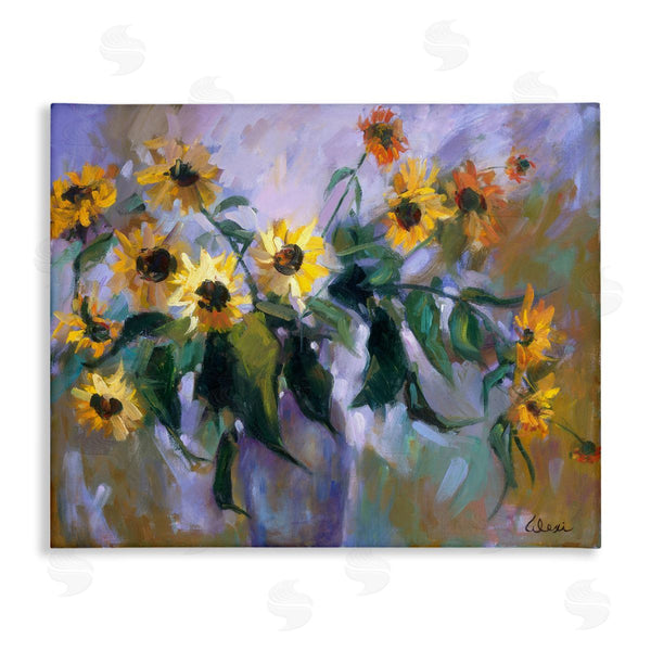 stupell industries Alexi Fine | Purple Sunflowers Painting