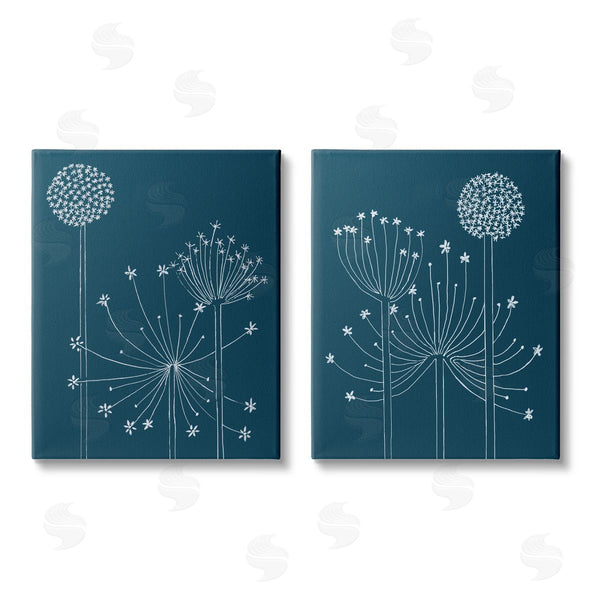 stupell industries Alicia Longley | Blooming Dandelions Line Drawing Wall Art