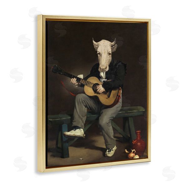 Stupell Industries Alicia Longley | Cow Playing Guitar