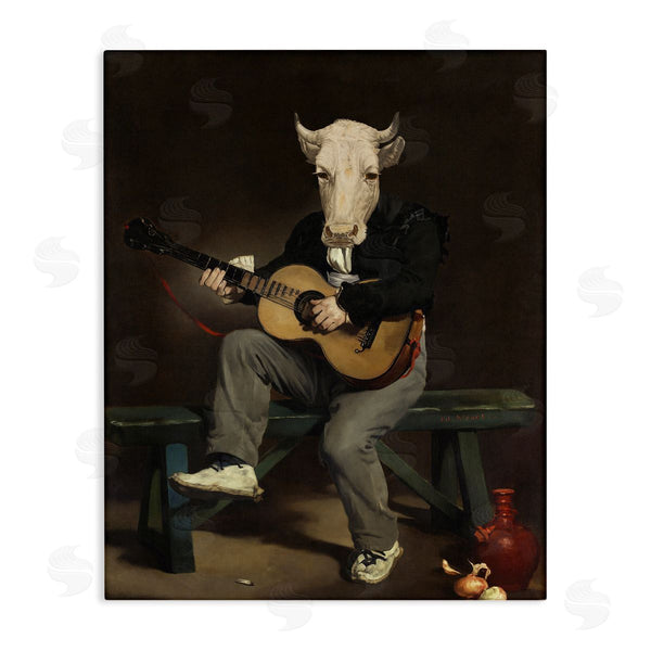 stupell industries Alicia Longley | Cow Playing Guitar