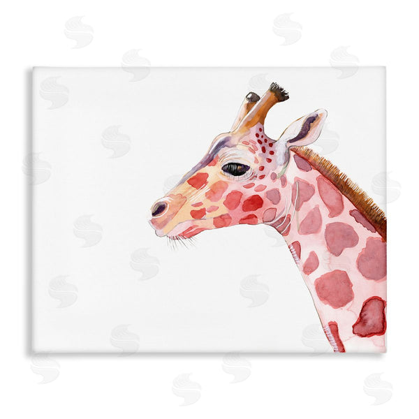 stupell industries Alicia Ludwig | Calm Giraffe Portrait Red Brown Safari Animal