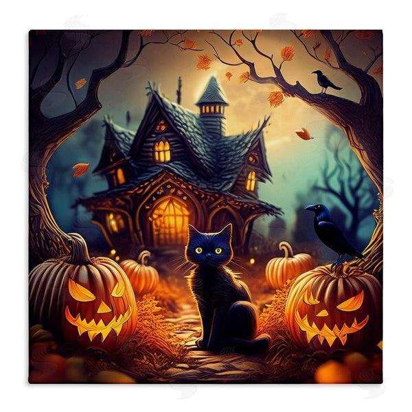 stupell industries Alina Georgescu | Haunted House & Black Cat Wall Art