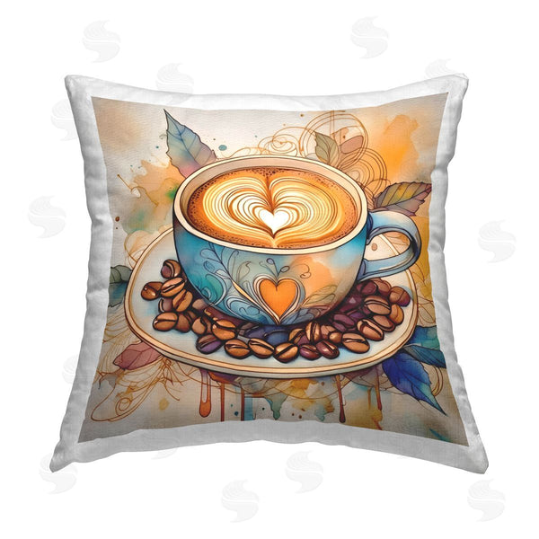 stupell industries Alina Georgescu | Modern Café Latte Printed Throw Pillow