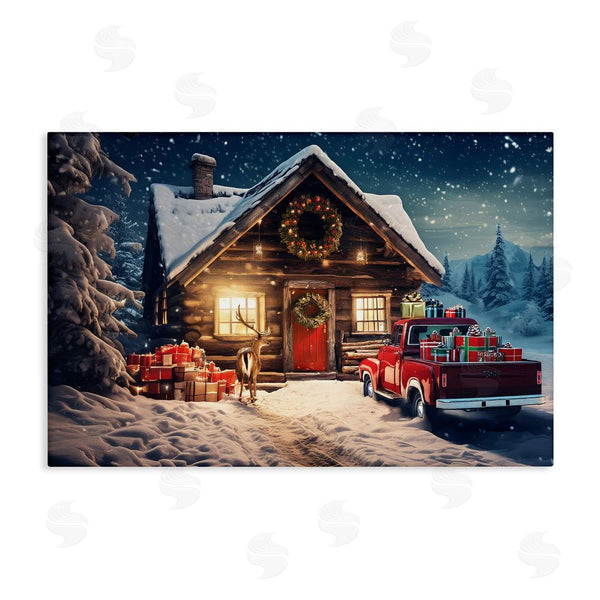 stupell industries Alina Georgescu | Woodsy Holiday Cabin