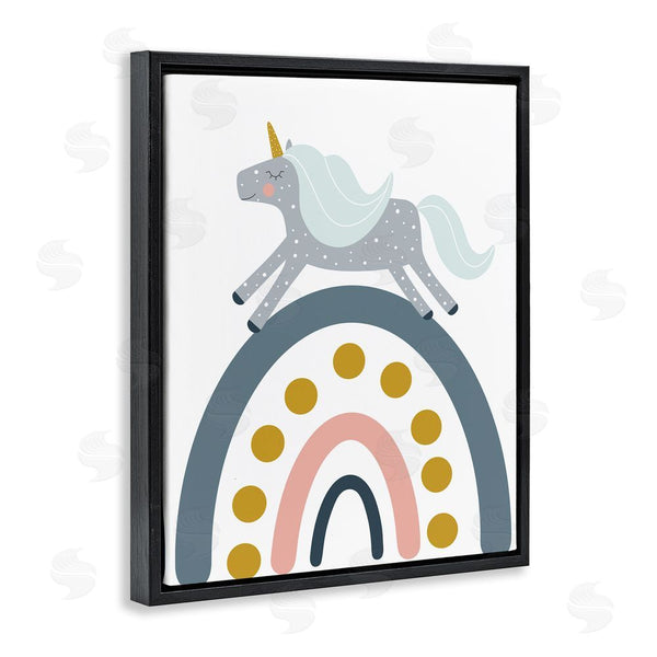 Stupell Industries Alina Sagirova | Neutral Unicorn Over Rainbow Wall Art