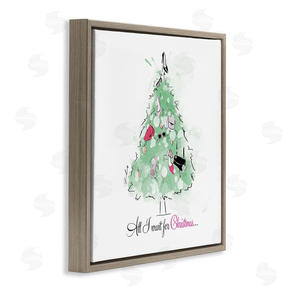 Stupell Industries Alison Petrie | All I Want For Christmas Fashion Wall Art