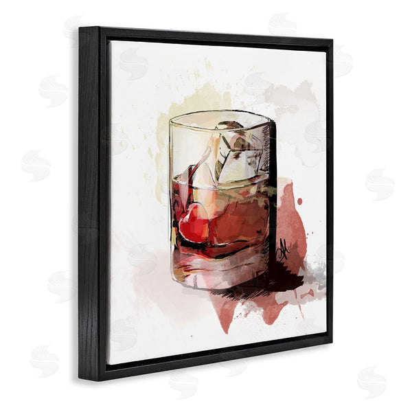Stupell Industries Alison Petrie | Cherry Liquor Cocktail Glass Wall Art