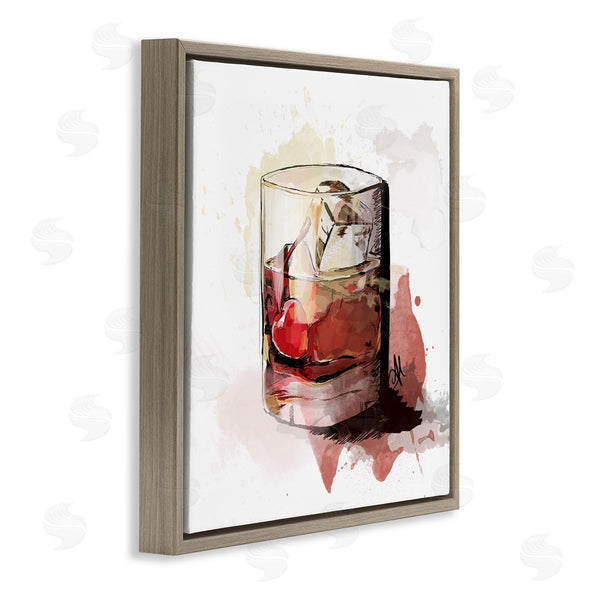 Stupell Industries Alison Petrie | Cherry Liquor Cocktail Glass Wall Art