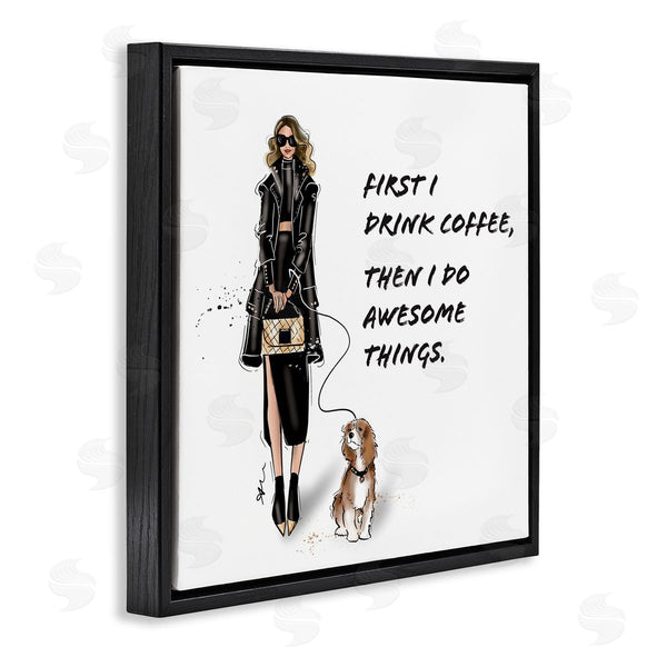 Stupell Industries Alison Petrie | Coffee & Awesome Things Phrase Wall Art
