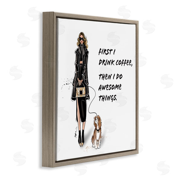 Stupell Industries Alison Petrie | Coffee & Awesome Things Phrase Wall Art