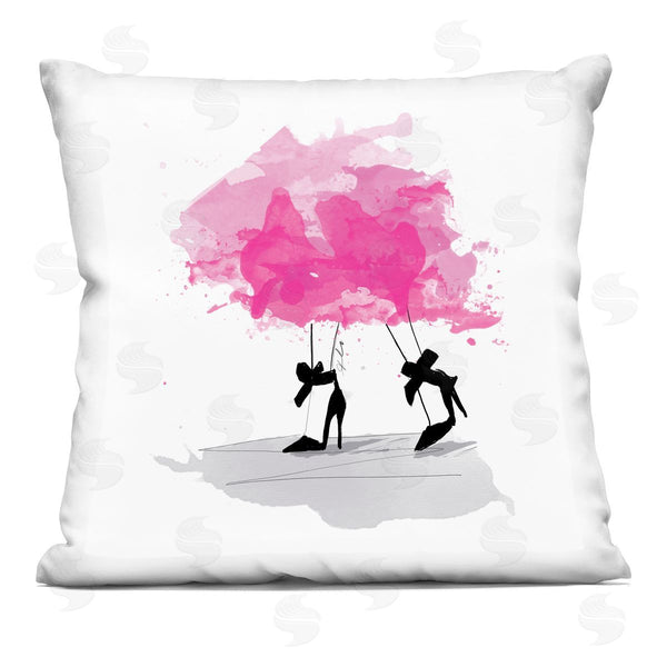 stupell industries Alison Petrie | Modern Pink Heels Fashion Printed Throw Pillow