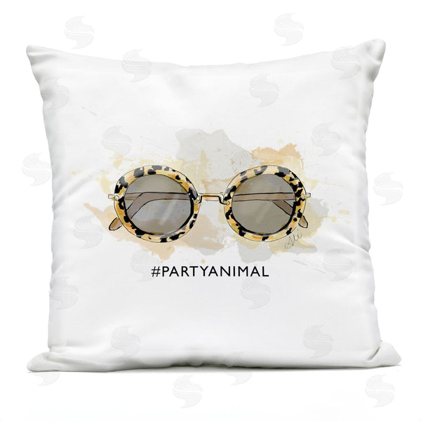 Stupell Industries Alison Petrie | #PartyAnimal Fashion Glam Sunglasses Printed Throw Pillow