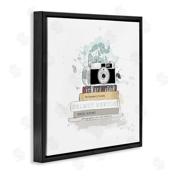 Stupell Industries Alison Petrie | Photographer Books Stacked Camera Wall Art
