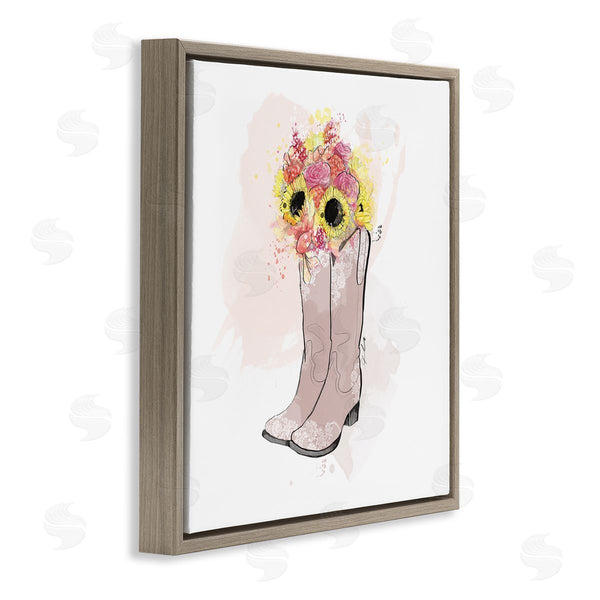 Stupell Industries Alison Petrie | SunBouquet Cowboy Boots Wall Art