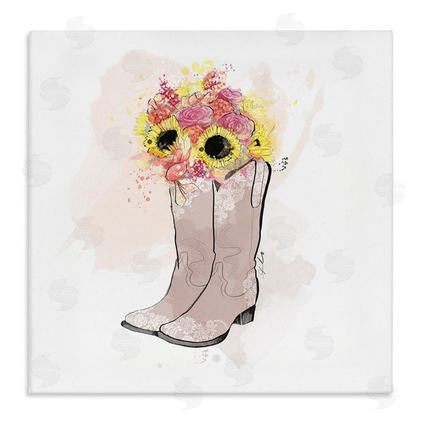 stupell industries Alison Petrie | SunBouquet Cowboy Boots Wall Art