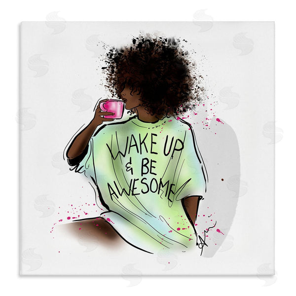 stupell industries Alison Petrie | Wake Up Be Awesome Phrase Wall Art