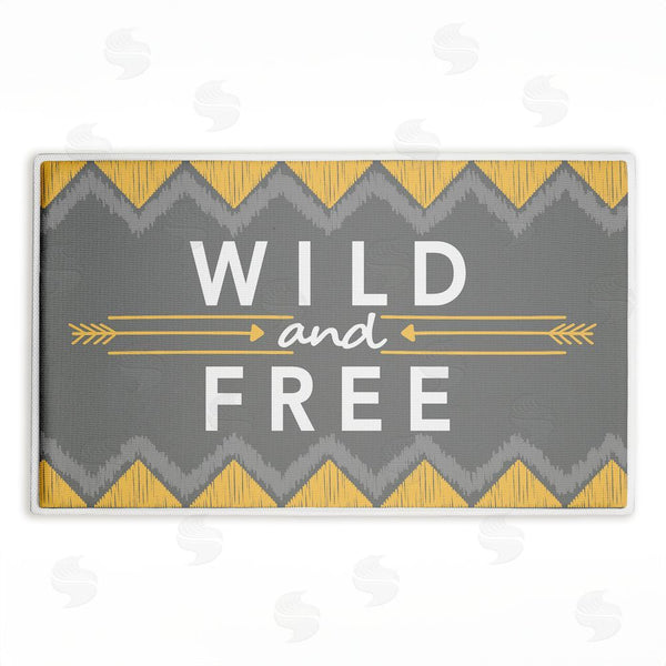 Stupell Industries Alison Tauber | Desert Boho Wild & Free Plush Bath Mat