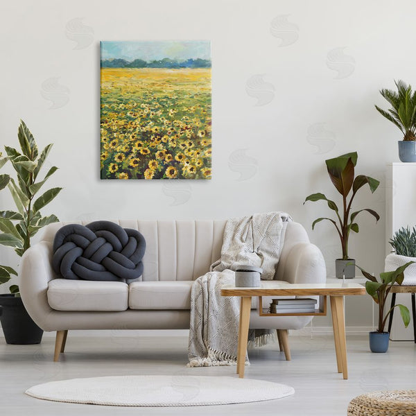 Stupell Industries Allayn Stevens | Country Sunflower Field Yellow Floral Meadow Landscape Wall Art