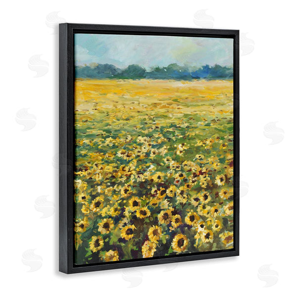 Stupell Industries Allayn Stevens | Country Sunflower Field Yellow Floral Meadow Landscape Wall Art