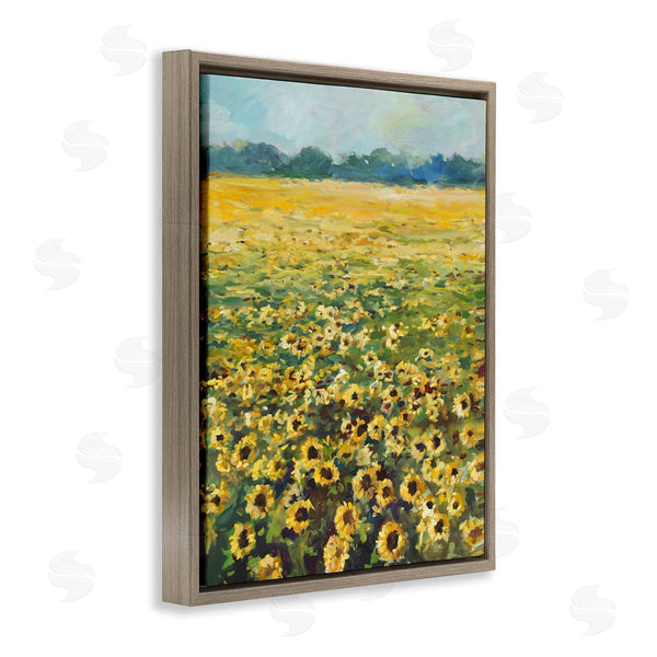 Stupell Industries Allayn Stevens | Country Sunflower Field Yellow Floral Meadow Landscape Wall Art