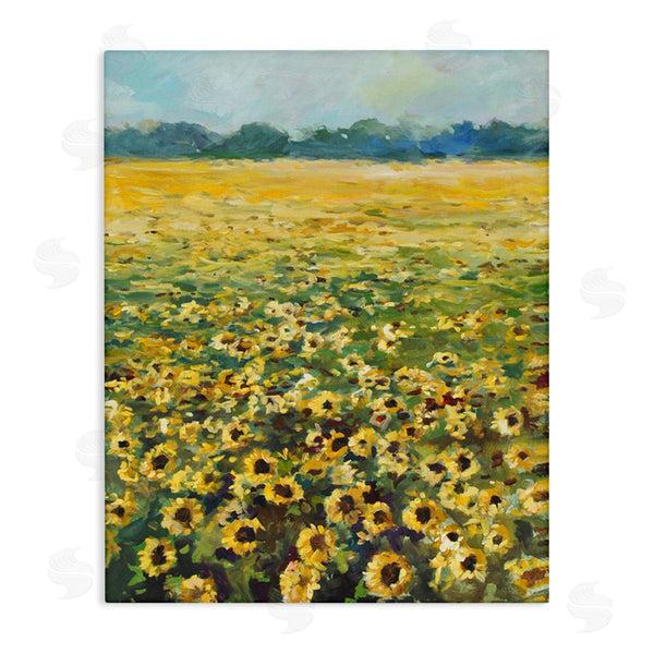 stupell industries Allayn Stevens | Country Sunflower Field Yellow Floral Meadow Landscape Wall Art