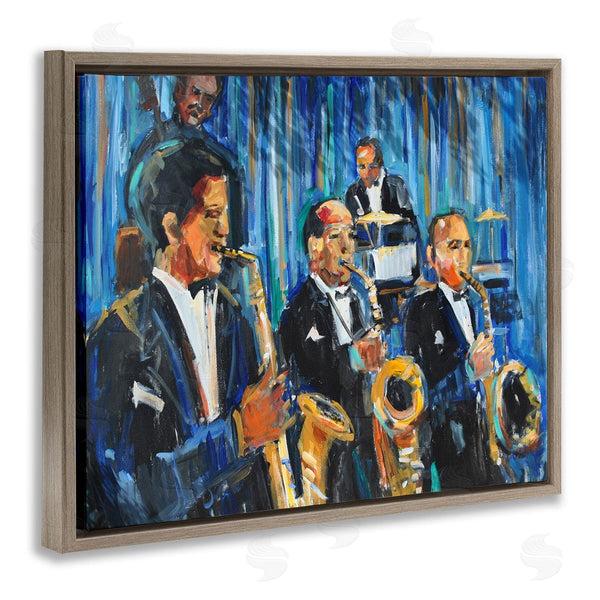 Stupell Industries Allayn Stevens | Jazz Saxophone Trio Expressive Quintet Musicians Wall Art
